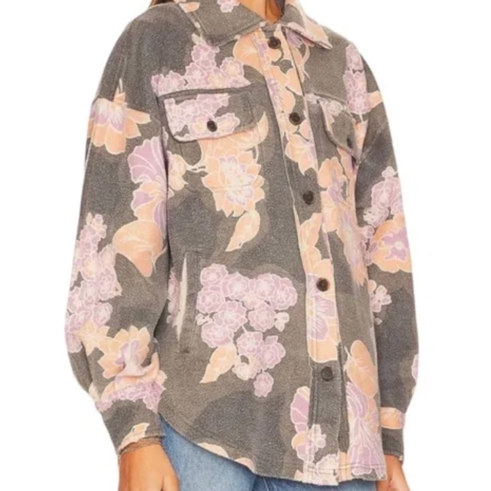 Free People Ruby Jacket in Carbon Combo sz large NWT - Picture 3 of 8